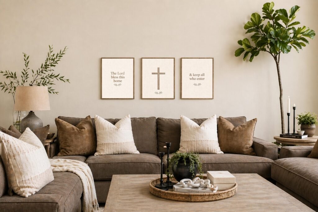 House Blessing Art Set, The Lord Bless This Home Print, English or Spanish Christian Home Decor, Housewarming Gift