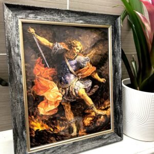 Saint Michael the Archangel Print | Catholic Acrylic Wall Art, Christian Faith Decor, Prayer Room Art
