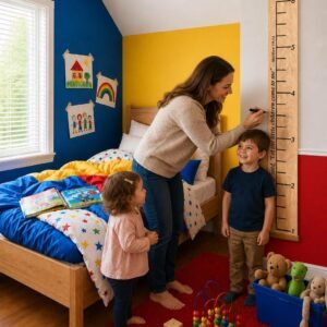 Christian Growth Chart for Kids, Bible Verse Height Ruler, English & Spanish Nursery Decor, Baptism Gift