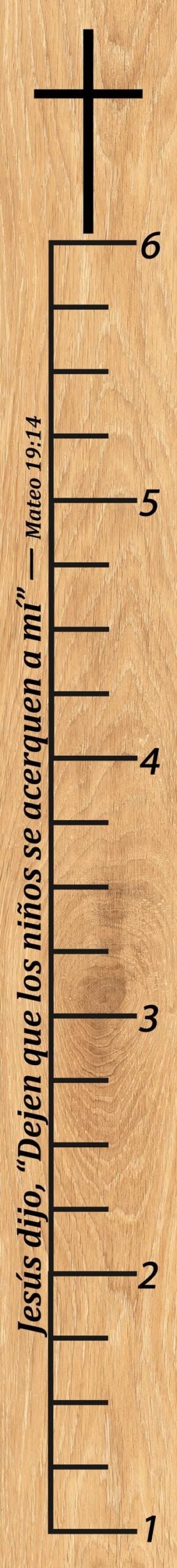 Christian Growth Chart for Kids, Bible Verse Height Ruler, English & Spanish Nursery Decor, Baptism Gift
