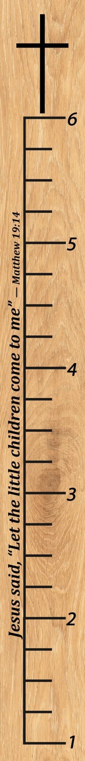 Christian Growth Chart for Kids, Bible Verse Height Ruler, English & Spanish Nursery Decor, Baptism Gift