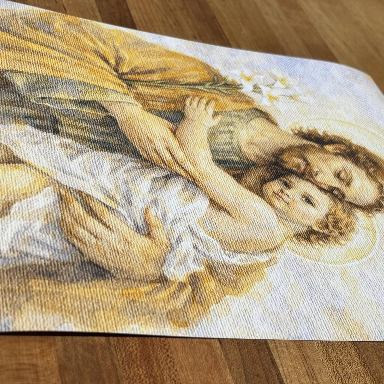 Saint Joseph and Child Jesus Print | Watercolor Wall Art, Christian Home Decor, Faith Wall Print, Prayer Room Decor