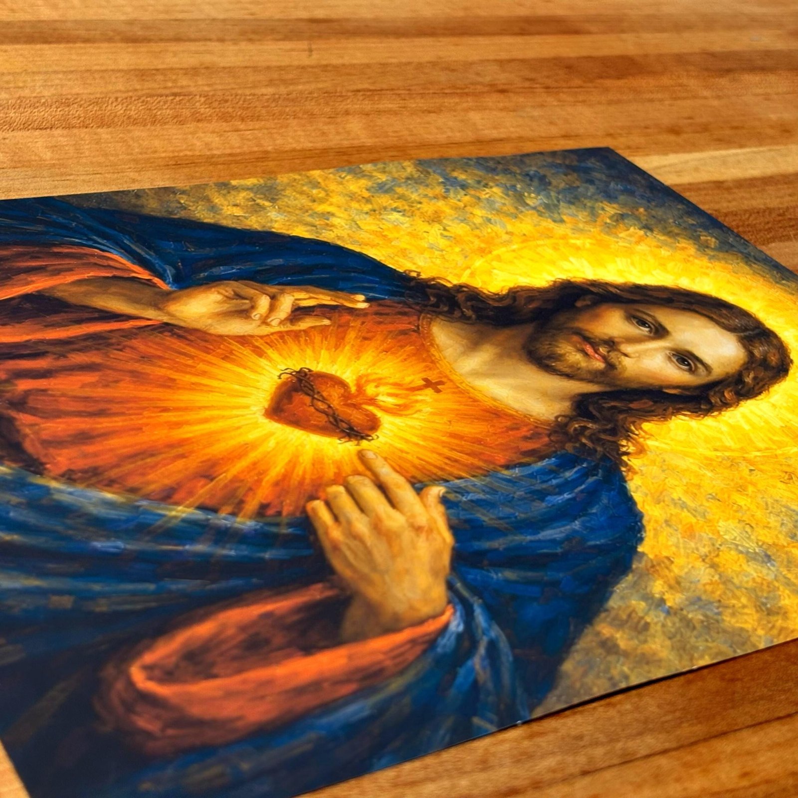 Sacred Heart of Jesus Print Acrylic Wall Art, Christian Faith Decor, Prayer Room Art