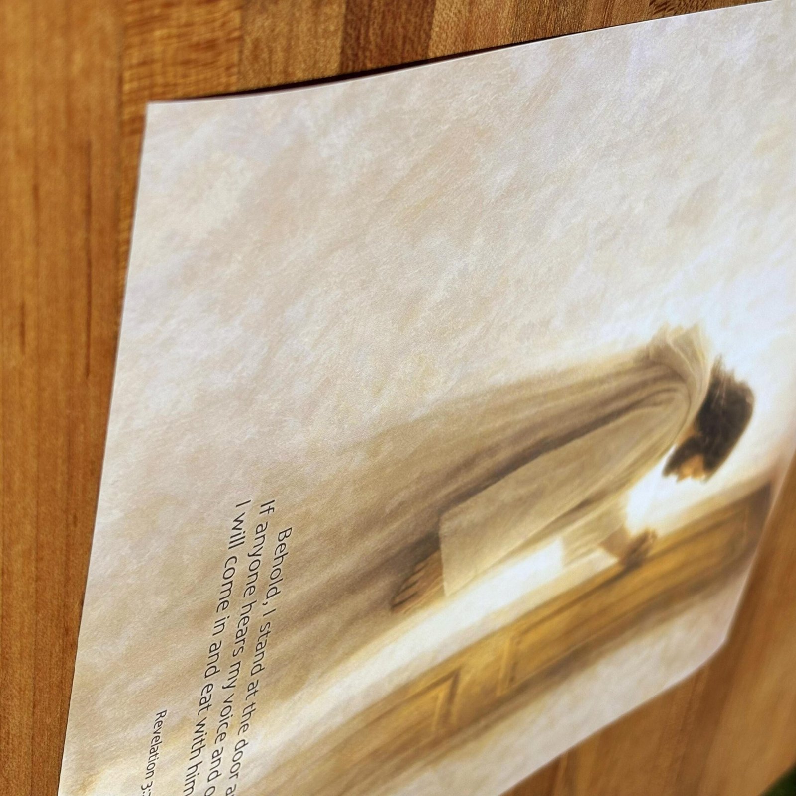 Jesus Knocking at the Door Print | Revelation 3:20 Wall Art, Christian Faith Wall Print