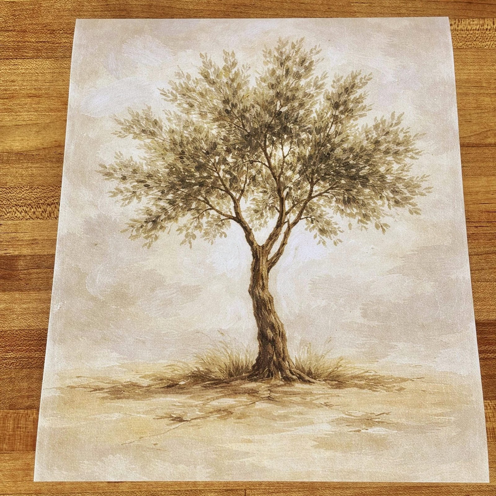 Christian Wall Art Psalm 52:8 Olive Tree Bible Verse Print | English/Spanish Scripture Wall Decor | Botanical Faith Wall Print