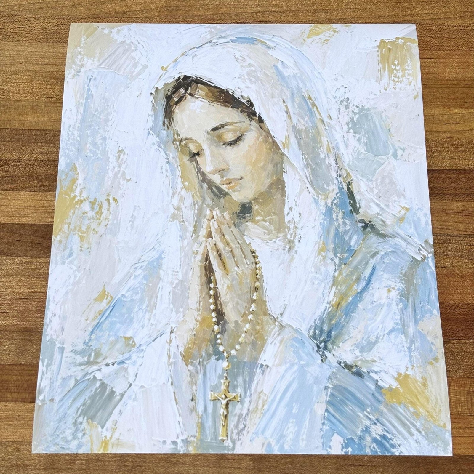 Virgin Mary Acrylic Print | Wall Art, Marian Decor, Christian Home Decor, Faith Wall Print