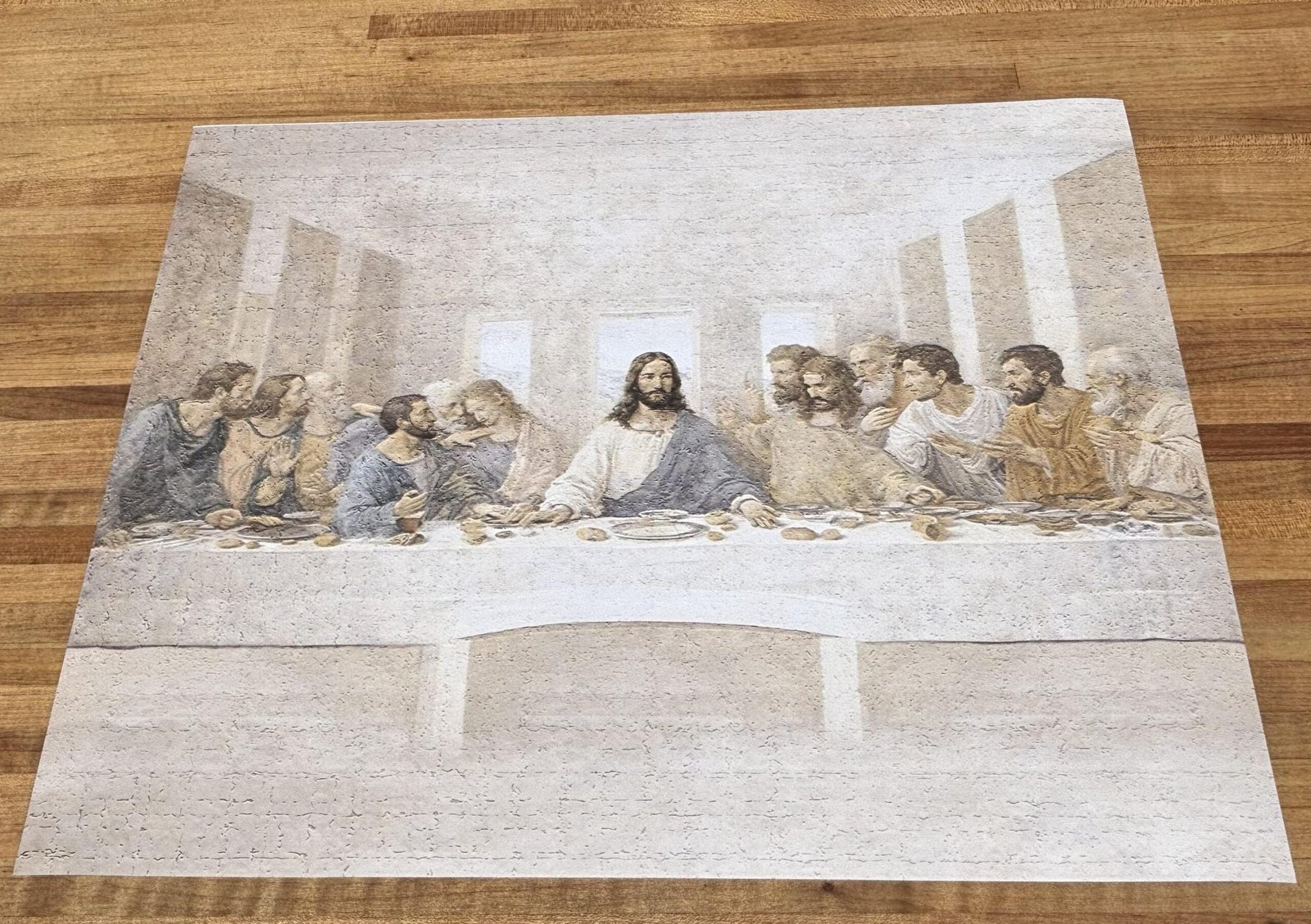 The Last Supper Print | Stucco Wall Art, Catholic Faith Wall Print, Prayer Room Decor