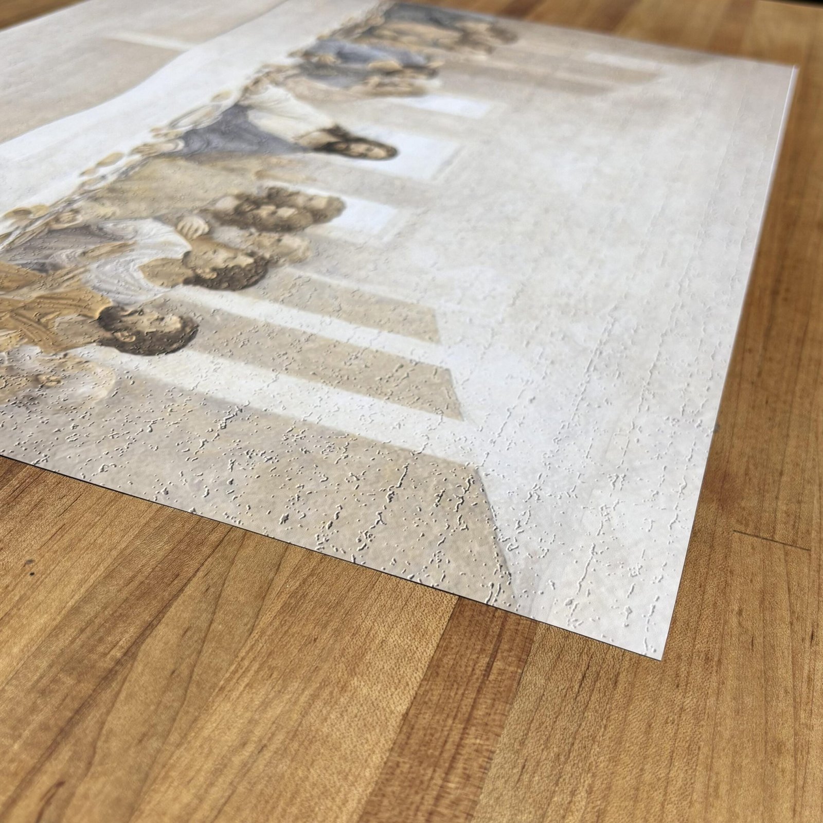 The Last Supper Print | Stucco Wall Art, Catholic Faith Wall Print, Prayer Room Decor