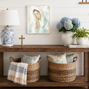 Virgin Mary Acrylic Print | Wall Art, Marian Decor, Christian Home Decor, Faith Wall Print