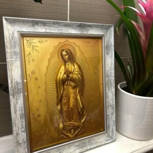 Gold Our Lady of Guadalupe Print | Wall Art, Virgen de Guadalupe Decor, Faith Wall Print