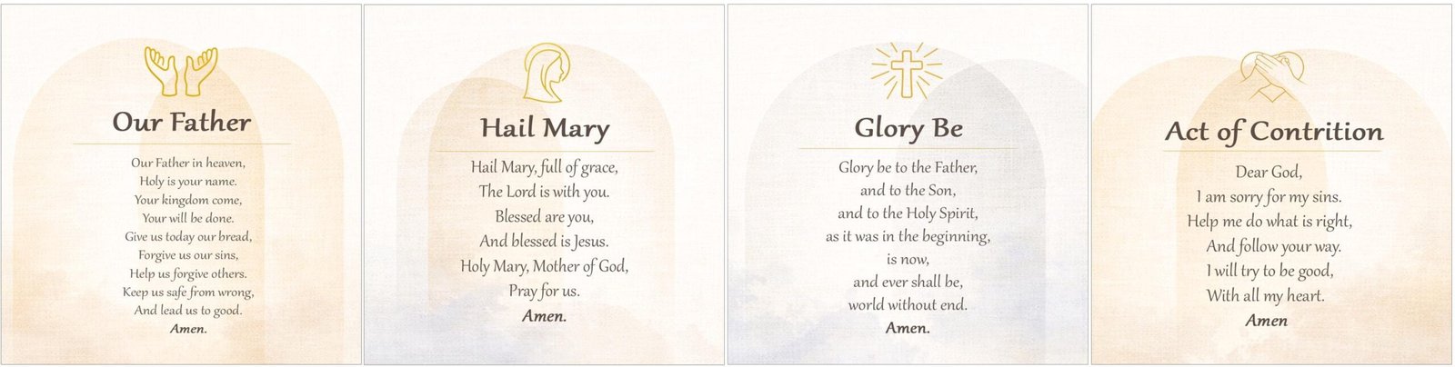 Kids Essential Prayer Bundle | English or Spanish Catholic Nursery Prayer Prints
