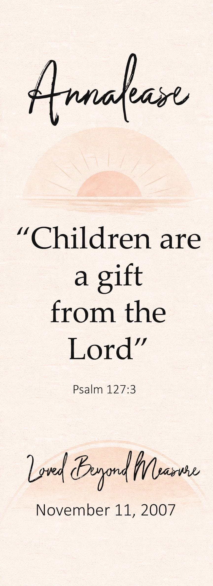Personalized Christian Kids Banner with Name & Bible Verse | English or Spanish Nursery Decor