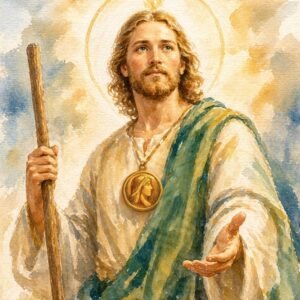 Saint Jude Watercolor Wall Art Print | St. Jude Thaddeus Artwork | Patron Saint of Hope | Christian Home Decor