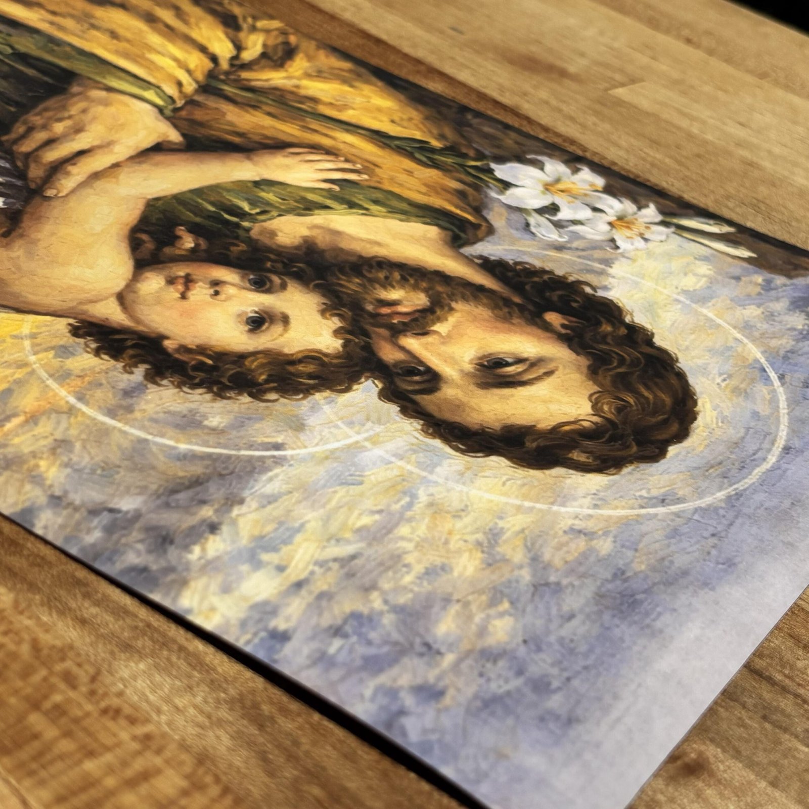 Saint Joseph and Child Jesus Print | Catholic Acrylic Wall Art, Christian Home Decor, Faith Wall Print, Prayer Room Decor