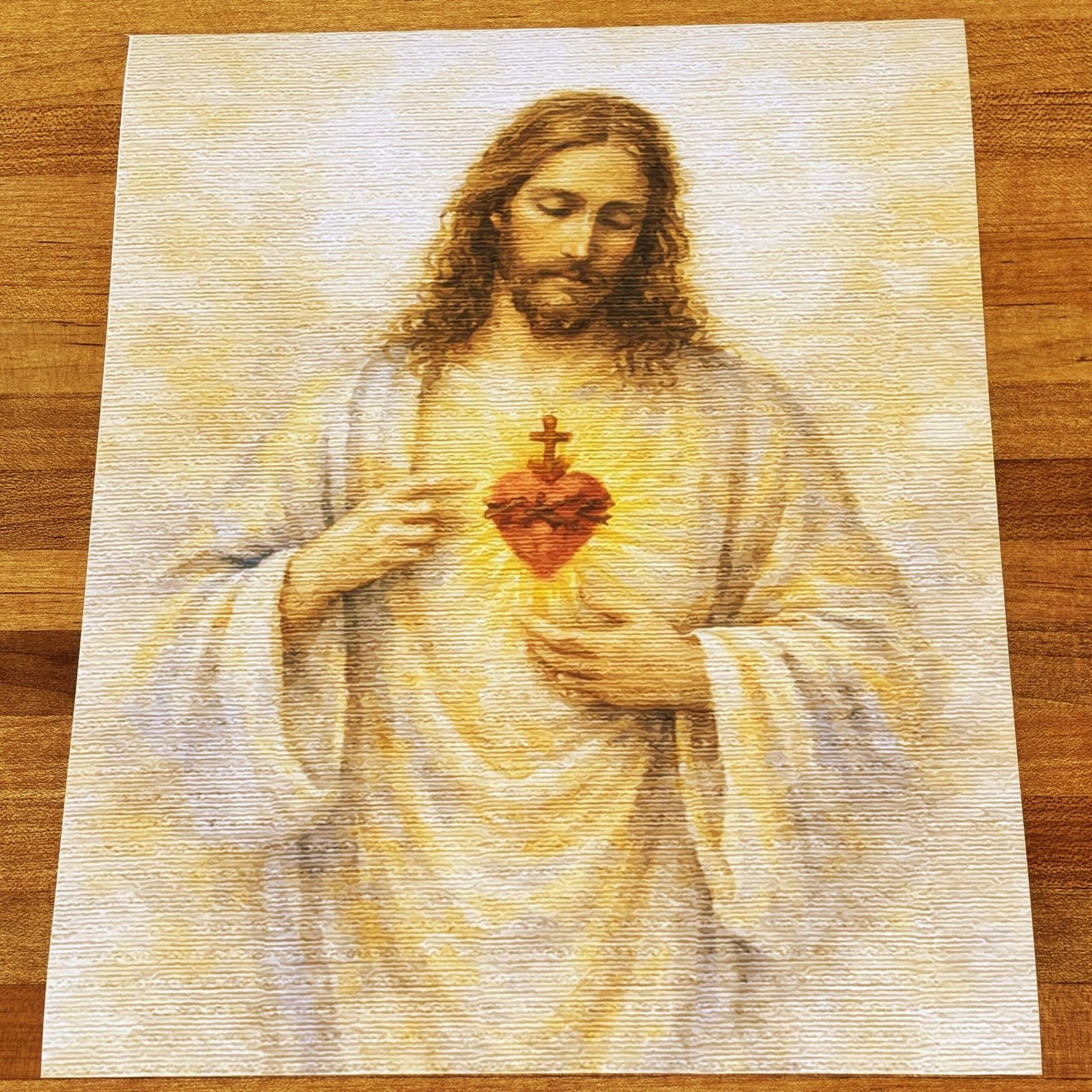 Sacred Heart of Jesus Watercolor Print | Wall Art, Faith Wall Print, Prayer Room Decor