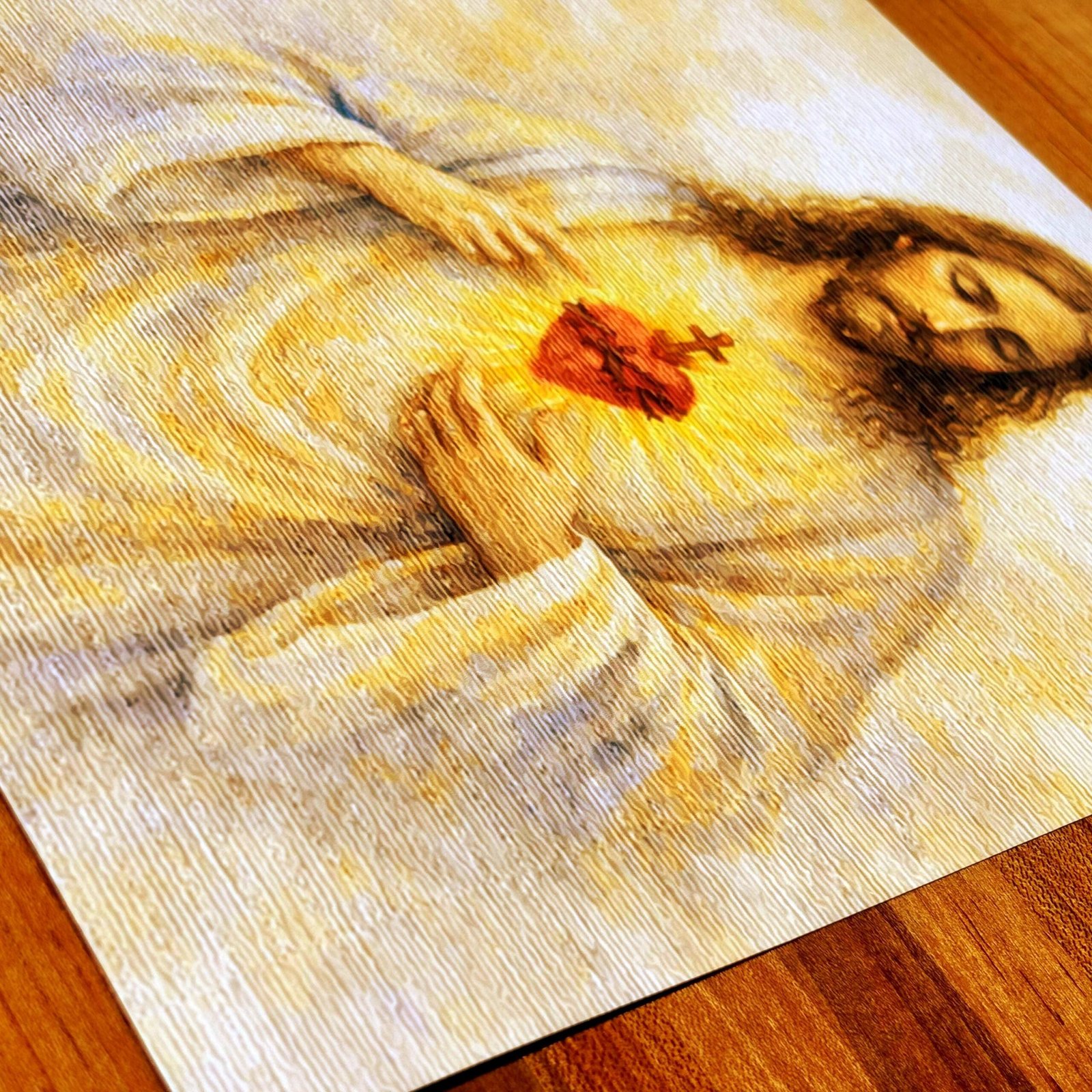 Sacred Heart of Jesus Watercolor Print | Wall Art, Faith Wall Print, Prayer Room Decor