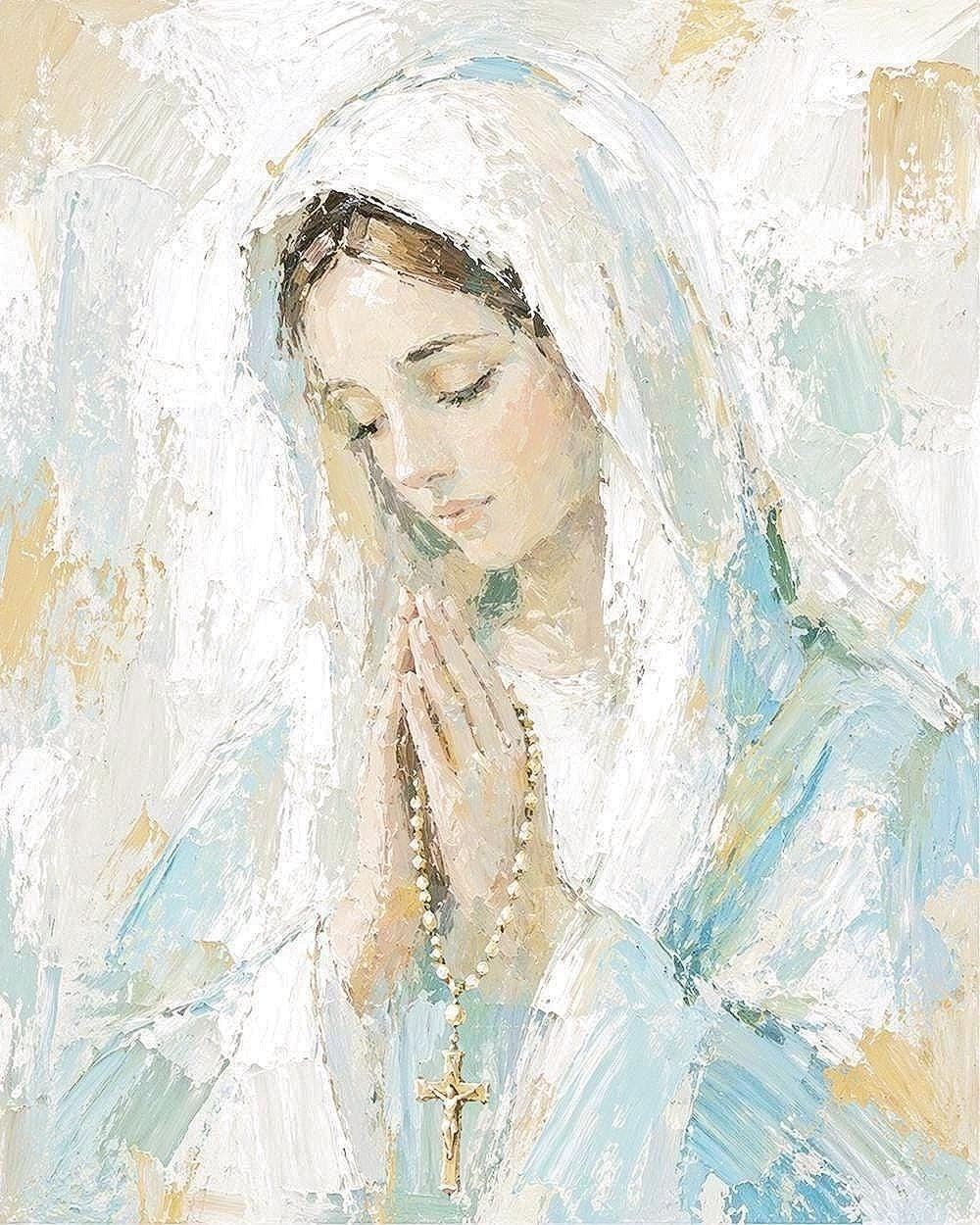 Virgin Mary Acrylic Print | Wall Art, Marian Decor, Christian Home Decor, Faith Wall Print