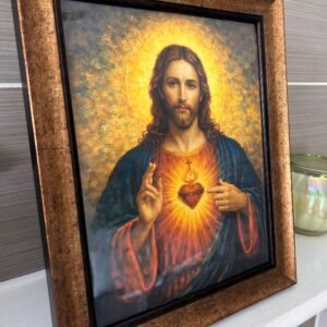 Sacred Heart of Jesus Print Acrylic Wall Art, Christian Faith Decor, Prayer Room Art